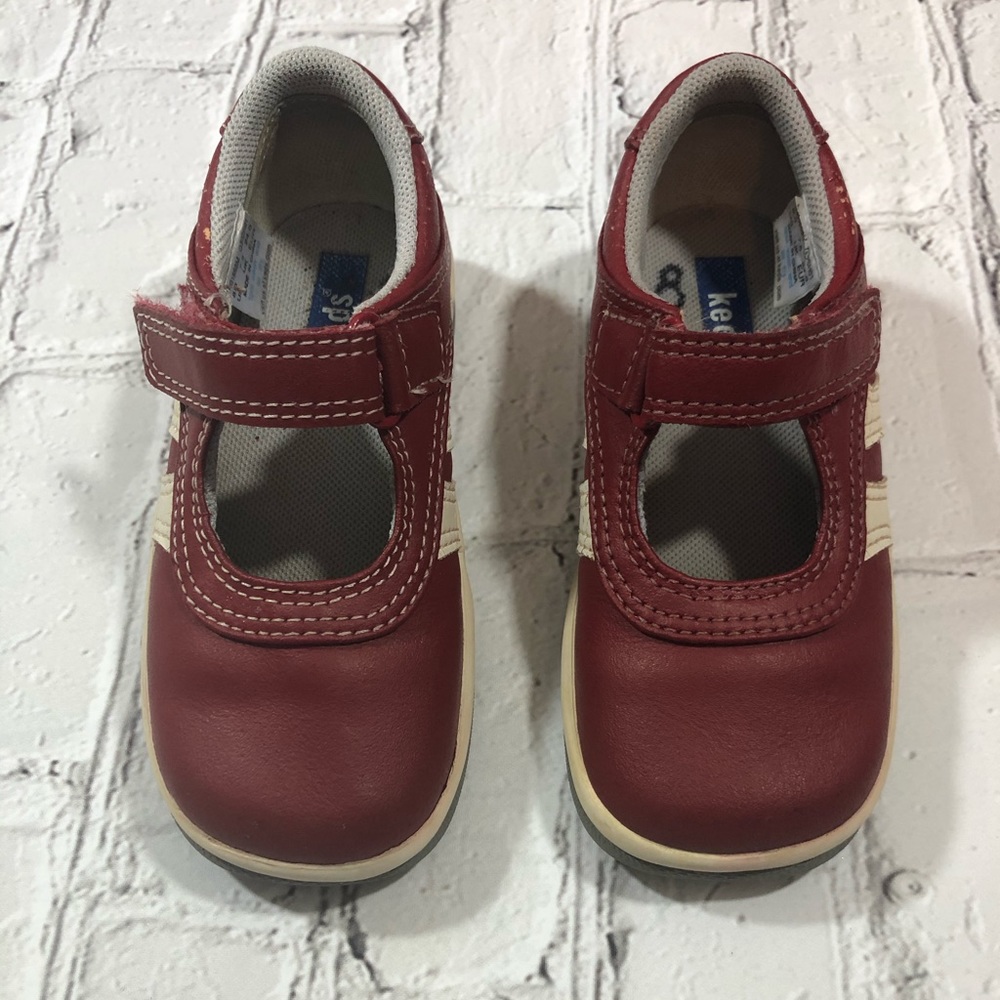 Keds dark red Mary Jane shoes toddler girl size 8